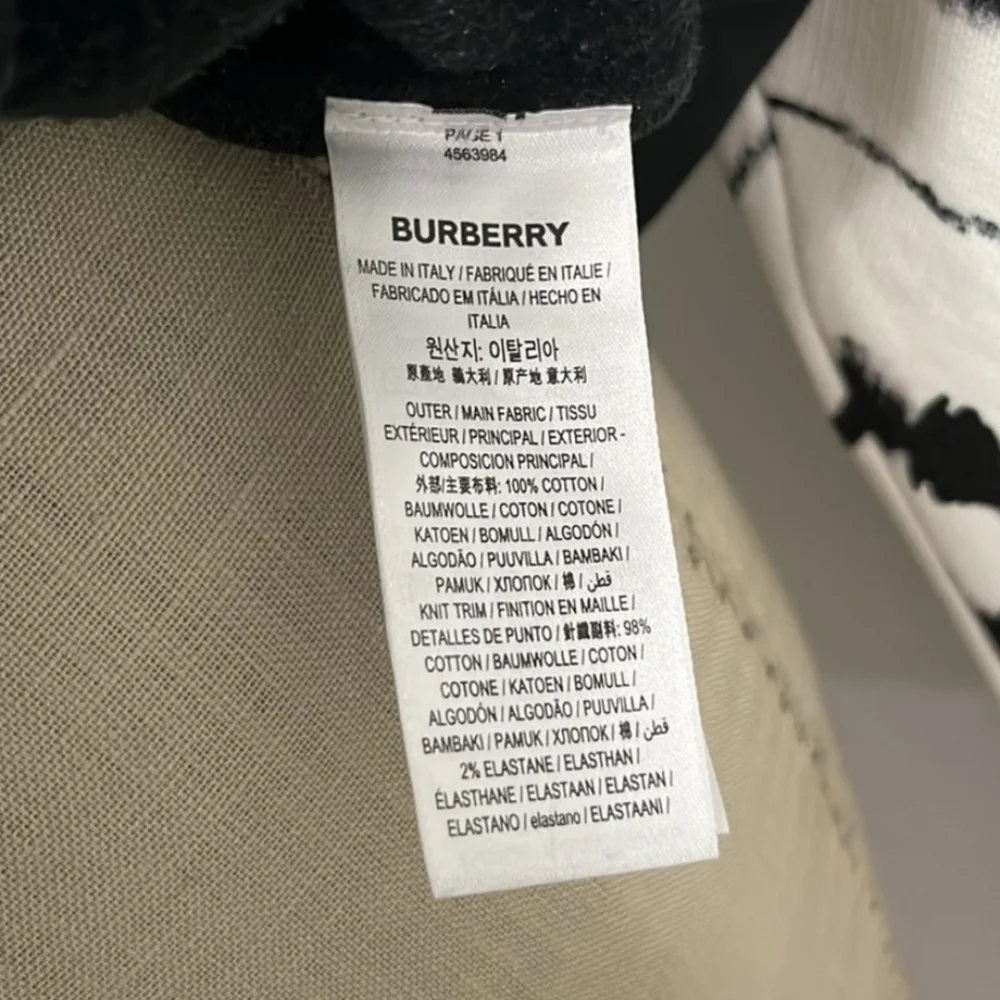 NWT Burberry Women's Sweater Monochrome Black White Hoodie Italy Size XS $1325 - Picture 7 of 8